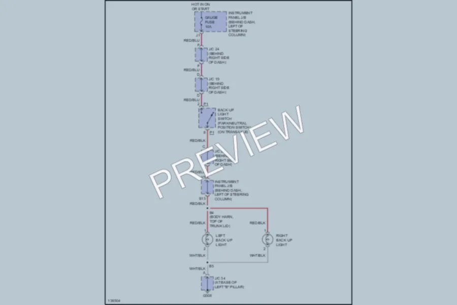 2001 Toyota Camry Exterior Lights wiring diagram preview