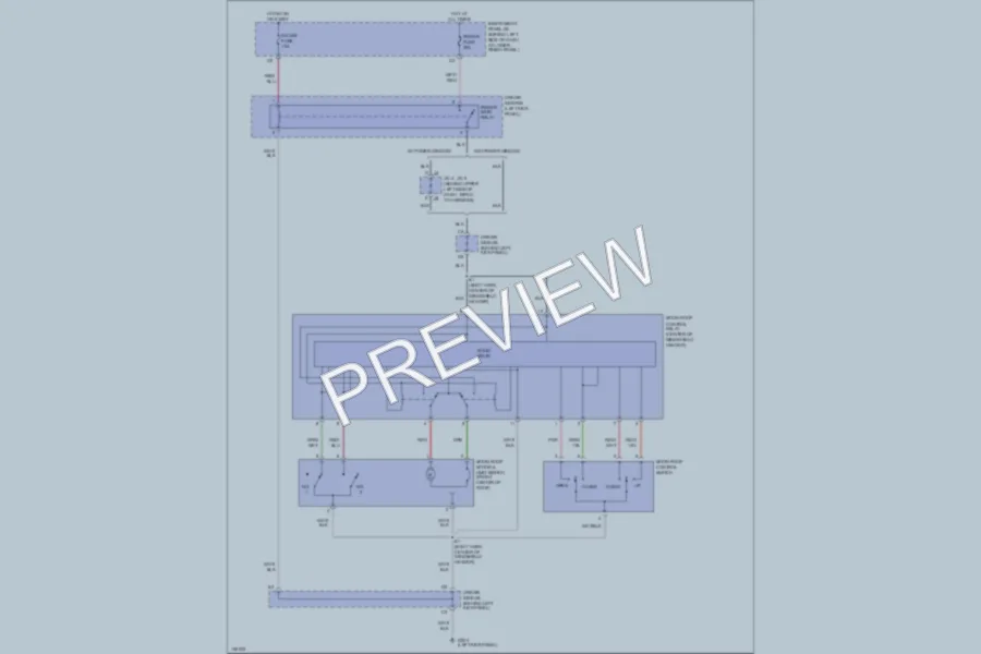 2001 Toyota Corolla Power Top Sunroof wiring diagram preview