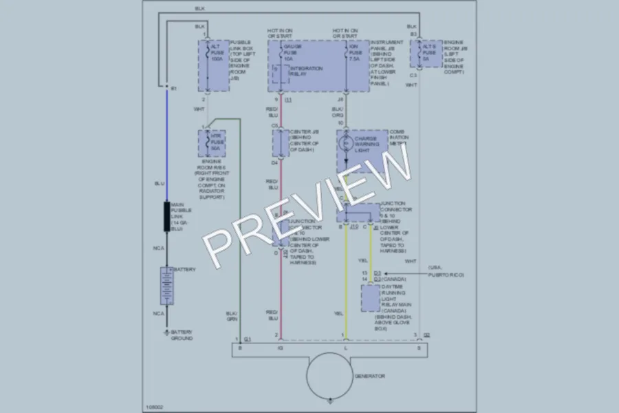 2001 Toyota Corolla Starting Charging wiring diagram preview