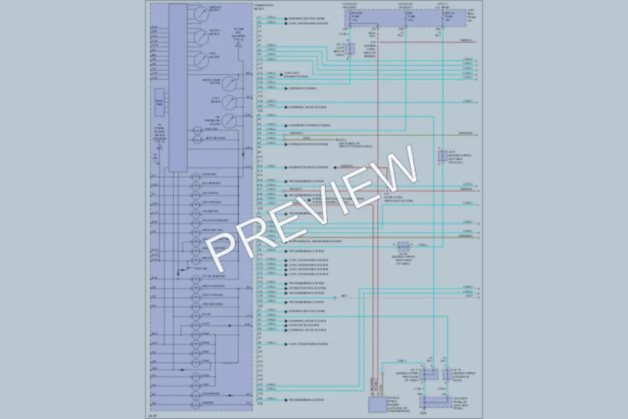 2001 Toyota LandCruiser Instrument Cluster wiring diagram preview