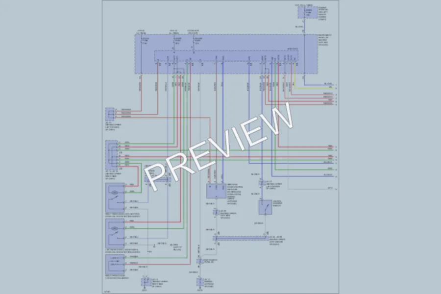 2001 Toyota Prius Power Door Locks wiring diagram preview