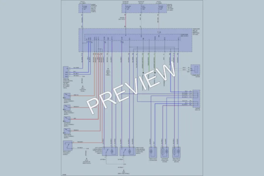 2001 Toyota RAV4 Power Door Locks wiring diagram preview