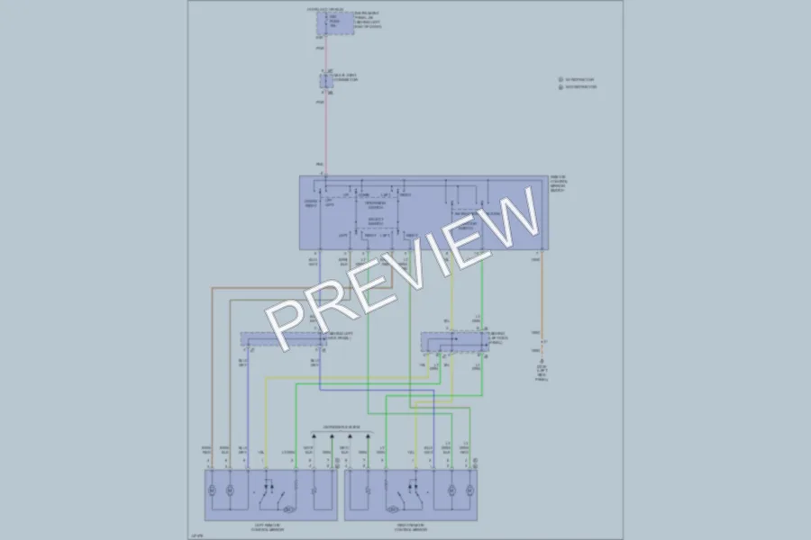2001 Toyota Sequoia Power Mirrors wiring diagram preview