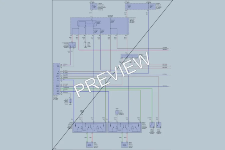 2001 Toyota Sequoia Power Windows wiring diagram preview