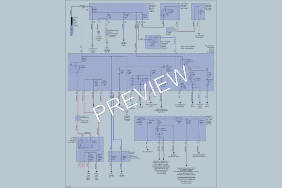 2001 Toyota Sienna Power Distribution wiring diagram preview
