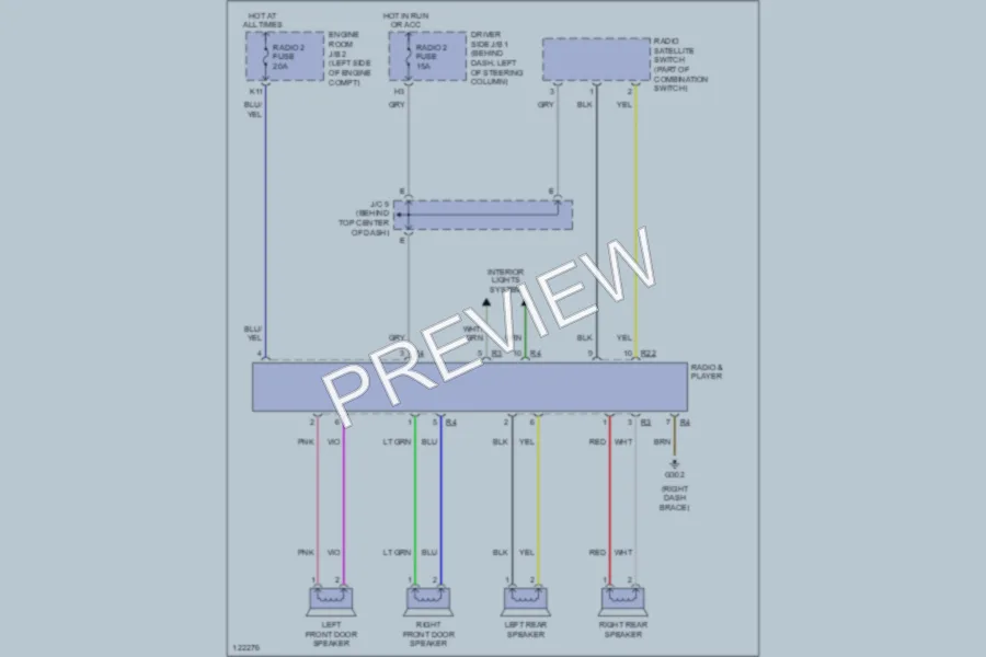 2001 Toyota Sienna Radio wiring diagram preview