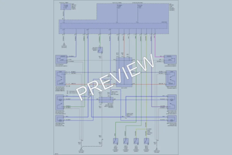 2001 Toyota Tacoma Power Door Locks wiring diagram preview