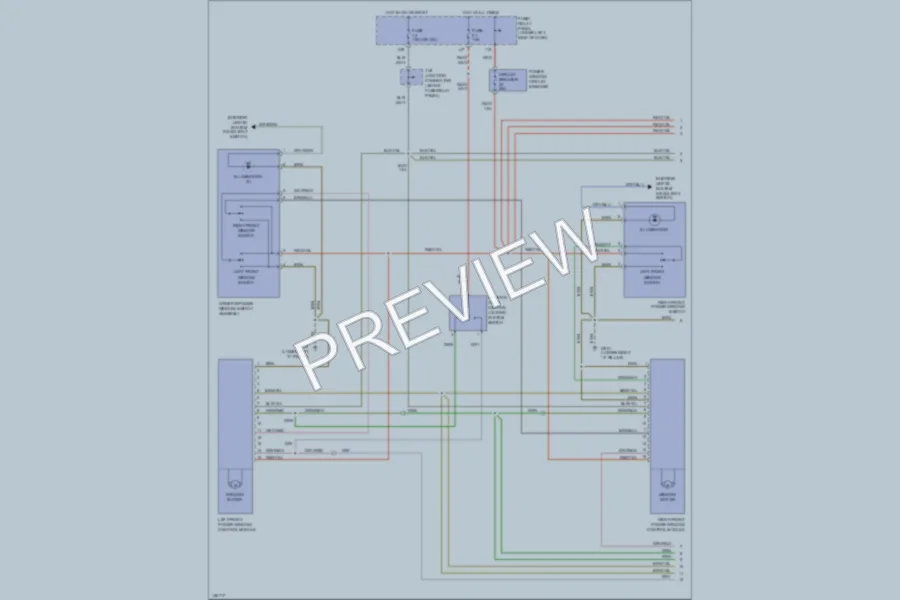 2001 Volkswagen Cabrio Power Windows wiring diagram preview