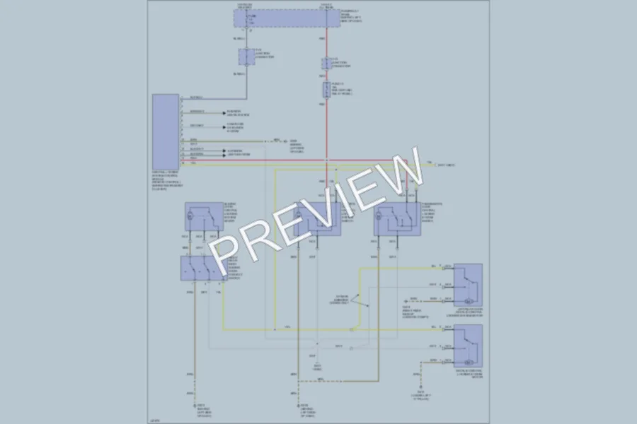 2001 Volkswagen EuroVan Power Door Locks wiring diagram preview