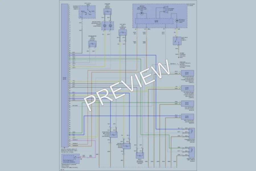 2001 Volkswagen Golf Supplemental Restraints wiring diagram preview