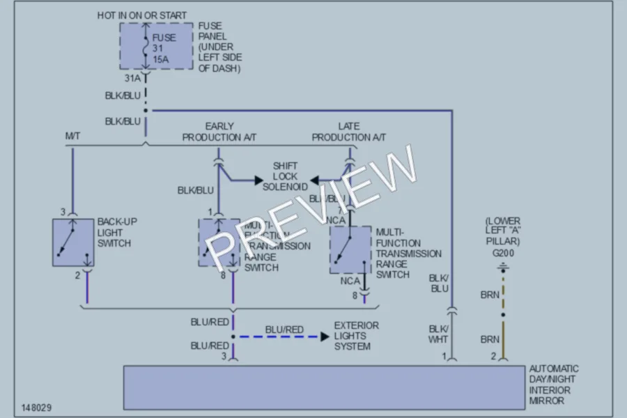 2001 Volkswagen Passat Power Mirrors wiring diagram preview