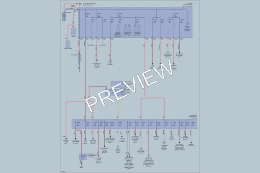 2001 Volvo S60 Power Distribution wiring diagram preview