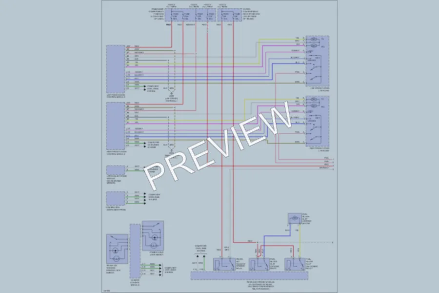 2001 Volvo S80 Power Door Locks wiring diagram preview