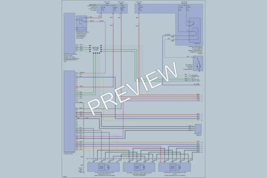 2001 Volvo V70XC Air Conditioning wiring diagram preview