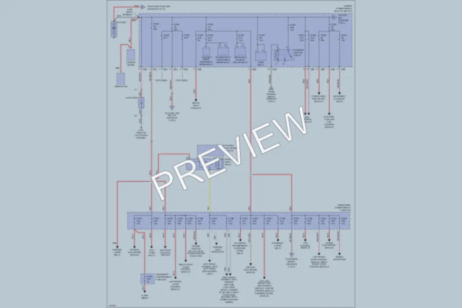 2001 Volvo V70XC Power Distribution wiring diagram preview