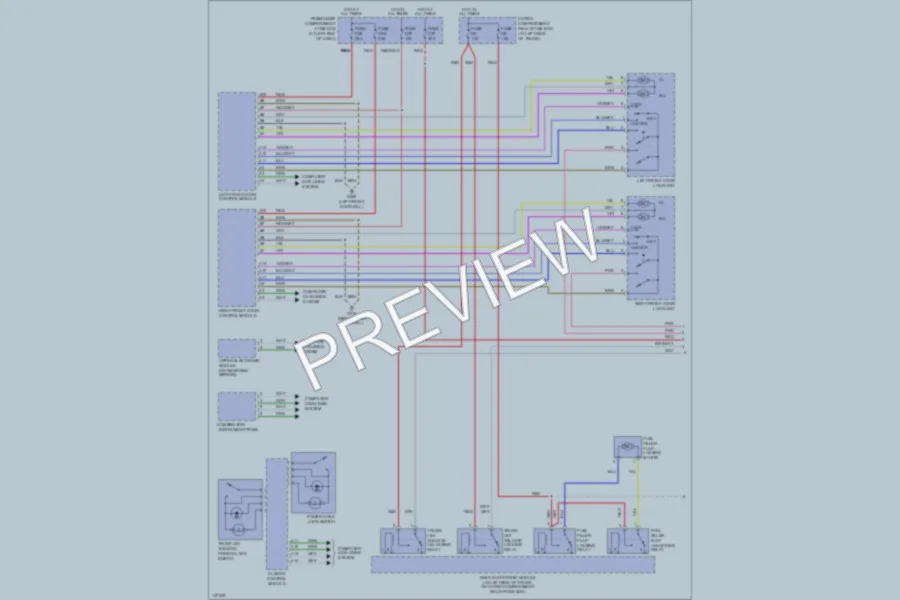 2001 Volvo V70XC Power Door Locks wiring diagram preview