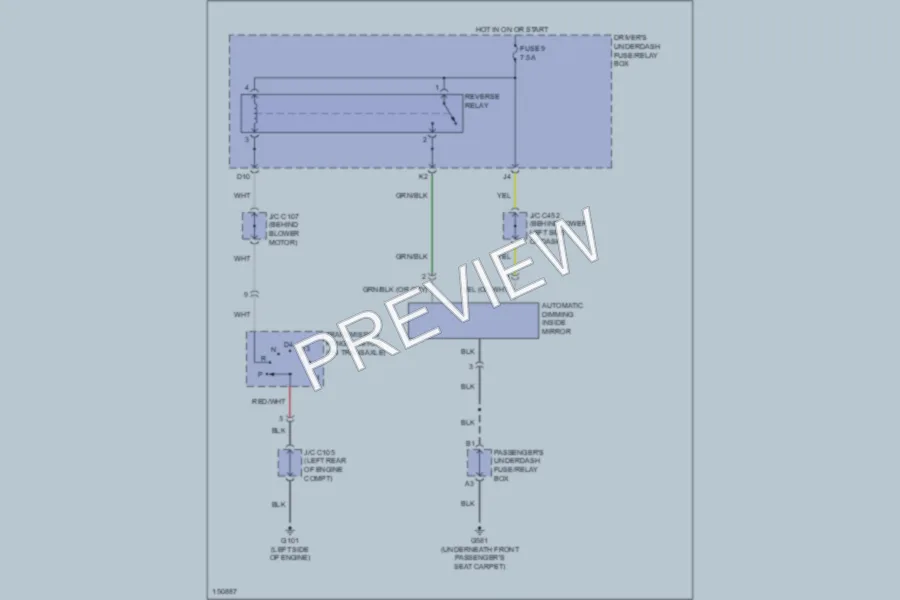 2002 Acura 32CL Power Mirrors wiring diagram preview