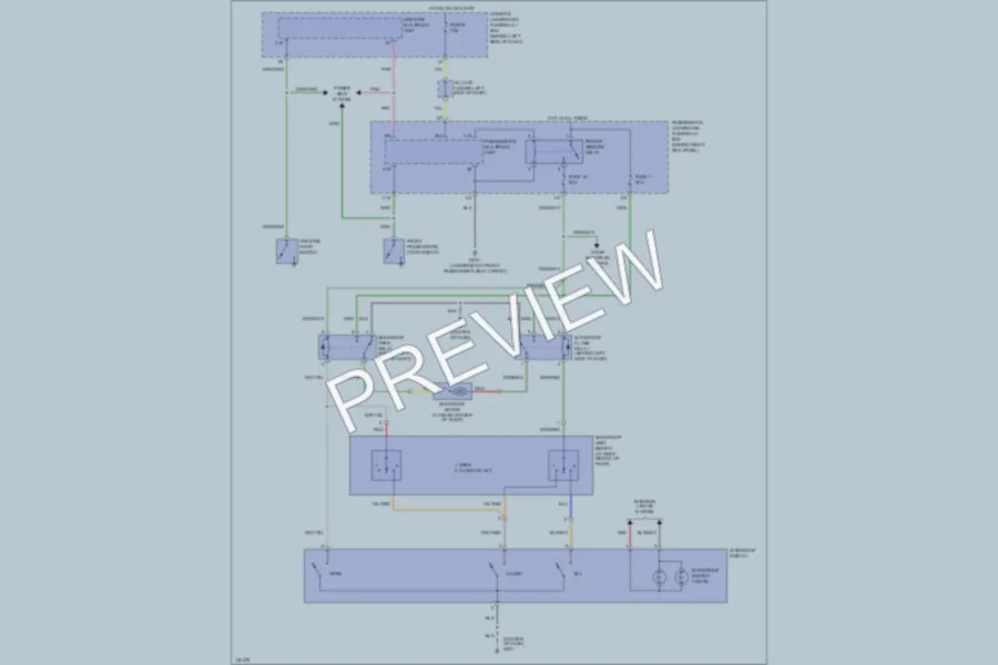 2002 Acura 32CL Power Top Sunroof wiring diagram preview