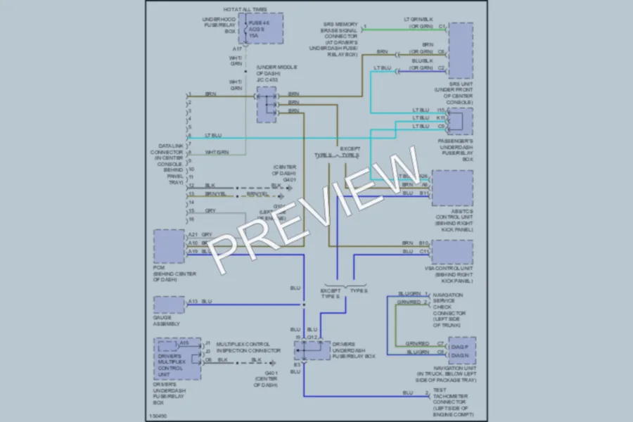 2002 Acura 32TL Computer Data Lines wiring diagram preview