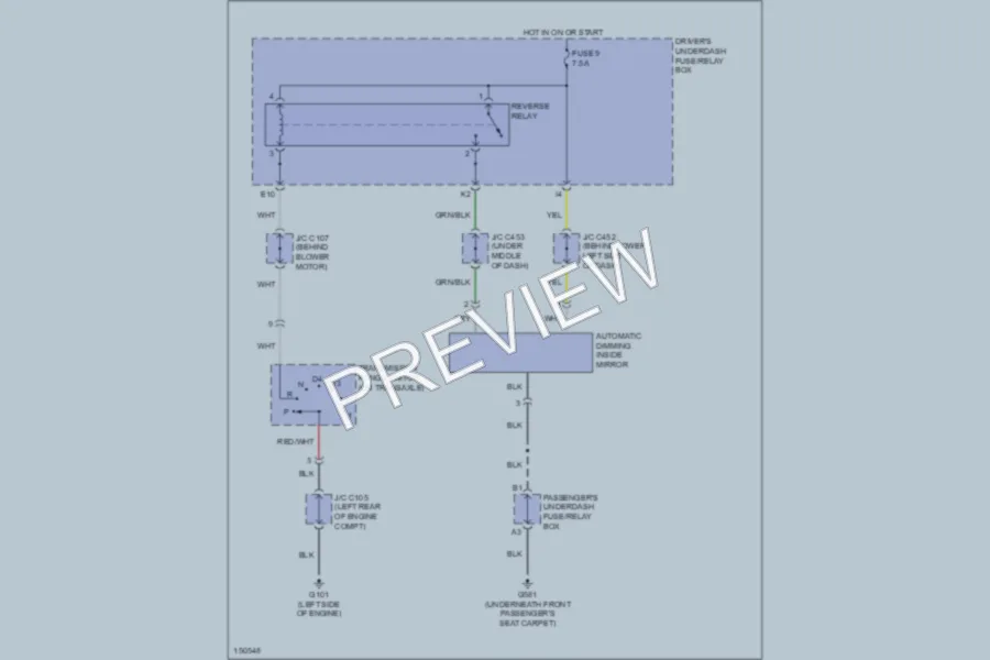 2002 Acura 32TL Power Mirrors wiring diagram preview