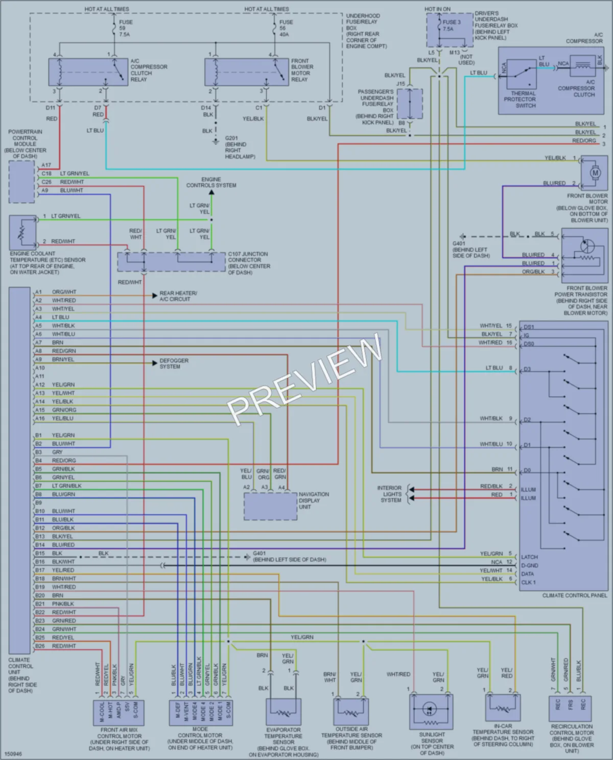 2002 Acura MDX Air Conditioning wiring diagram preview