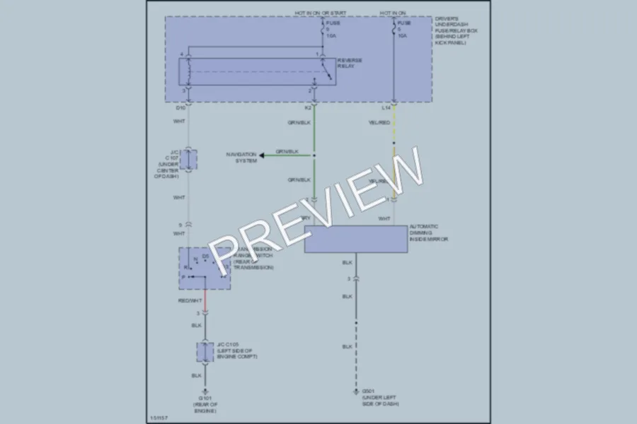 2002 Acura MDX Power Mirrors wiring diagram preview