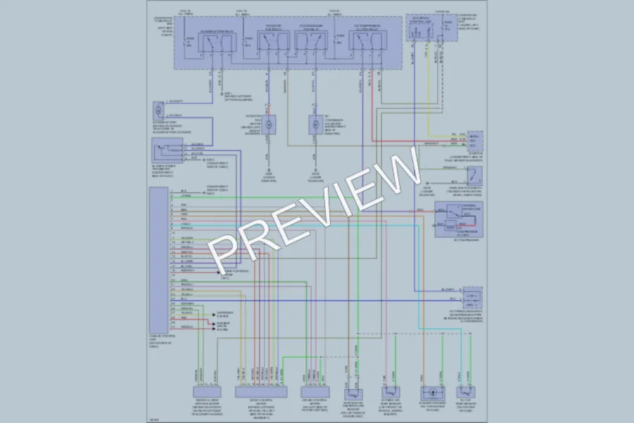 2002 Acura RSX Air Conditioning wiring diagram preview