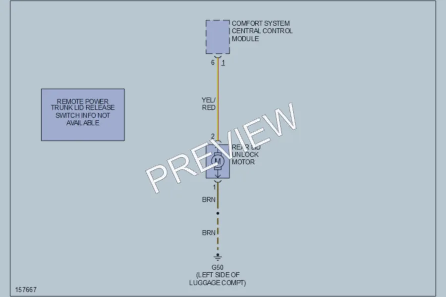 2002 Audi A4 Trunk Tailgate Fuel Door wiring diagram preview