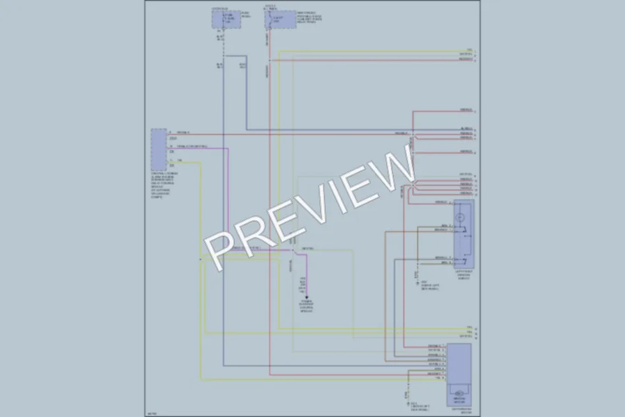 2002 Audi A8 Power Windows wiring diagram preview