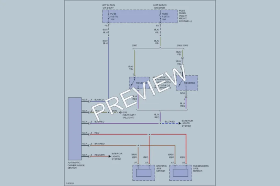 2002 Audi A8L Power Mirrors wiring diagram preview