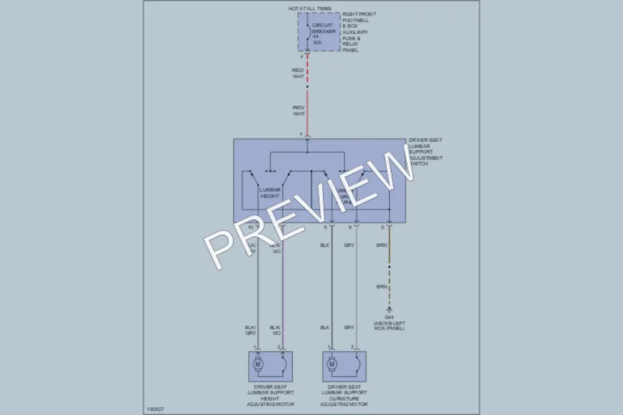 2002 Audi A8L Power Seats wiring diagram preview