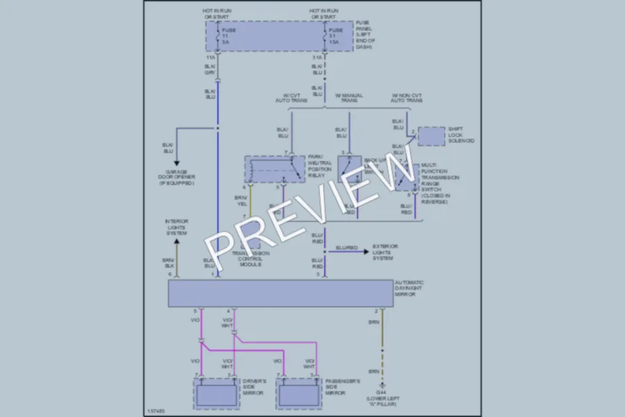 2002 Audi AllroadQuattro Power Mirrors wiring diagram preview