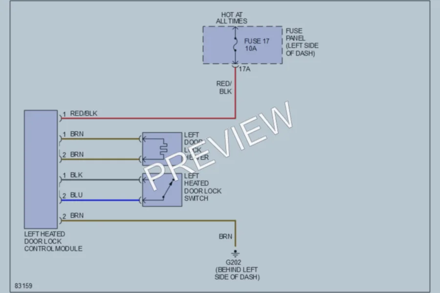 2002 Audi S4 Power Door Locks wiring diagram preview