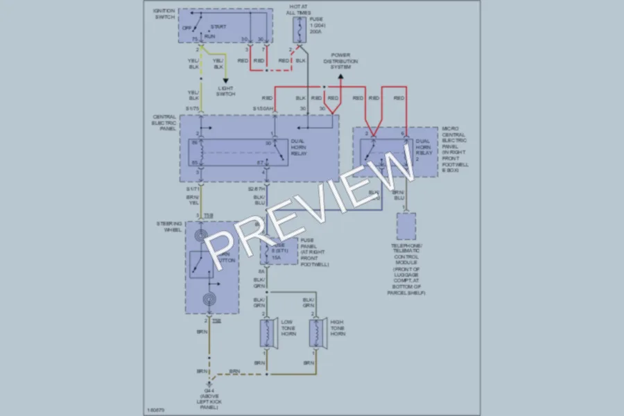 2002 Audi S8 Horn wiring diagram preview