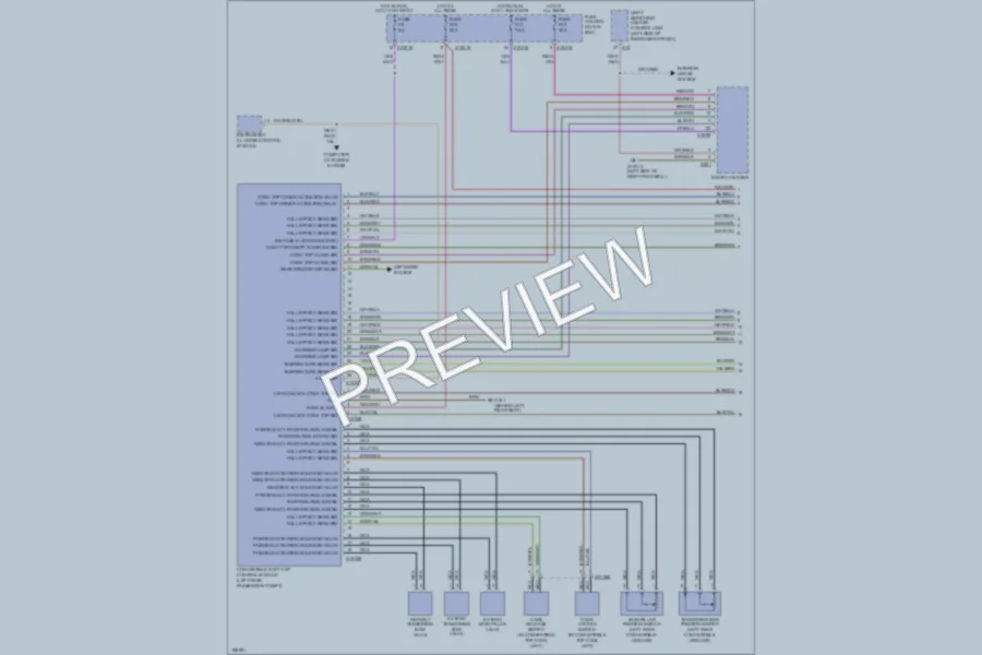 2002 BMW 325Ci Power Top Sunroof wiring diagram preview