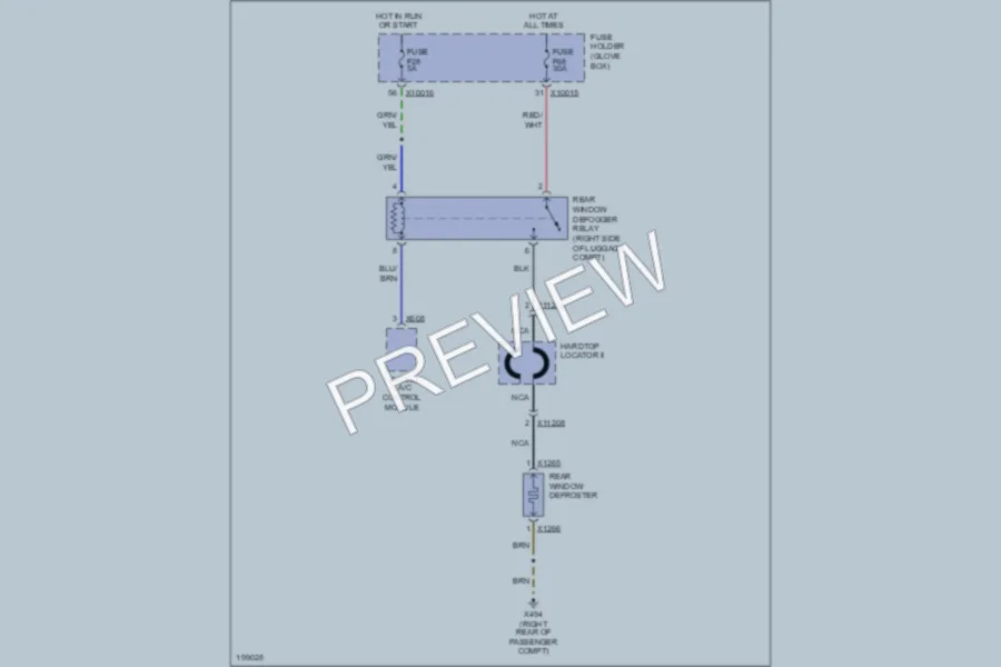 2002 BMW 330Ci Defoggers wiring diagram preview