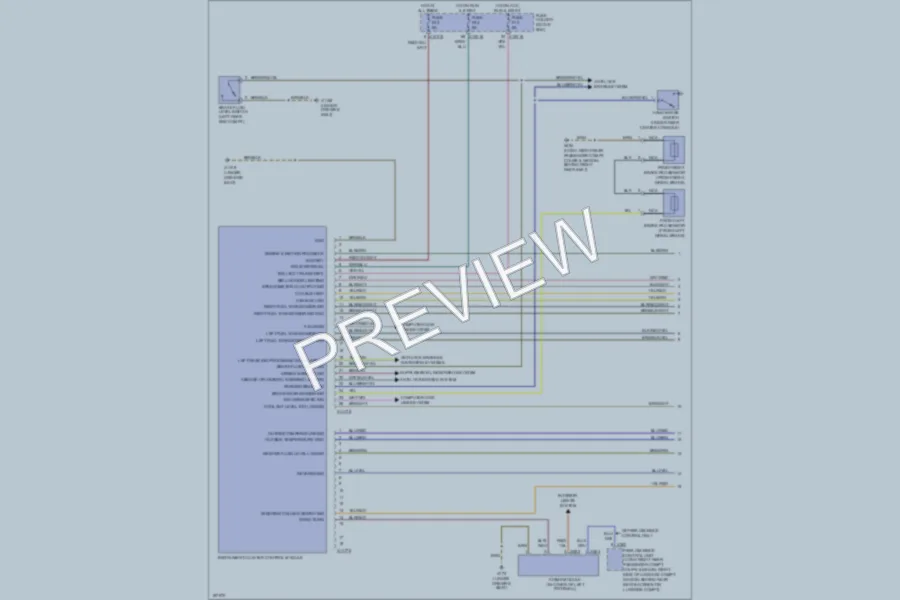 2002 BMW M3 Instrument Cluster wiring diagram preview