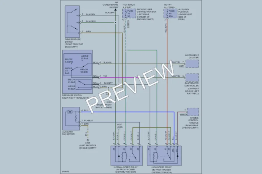 2002 BMW Z3 Cooling Fan wiring diagram preview