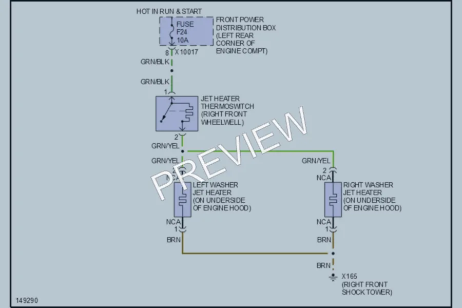 2002 BMW Z3 Wiper Washer wiring diagram preview
