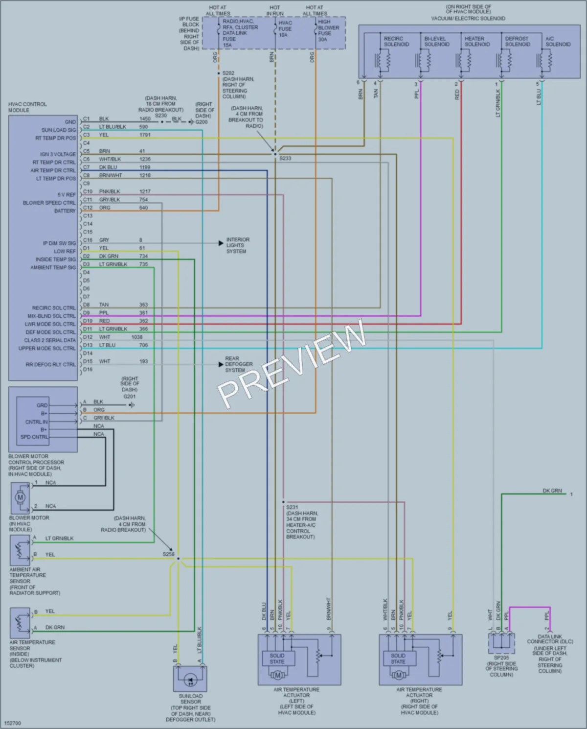 2002 Buick Century Air Conditioning wiring diagram preview