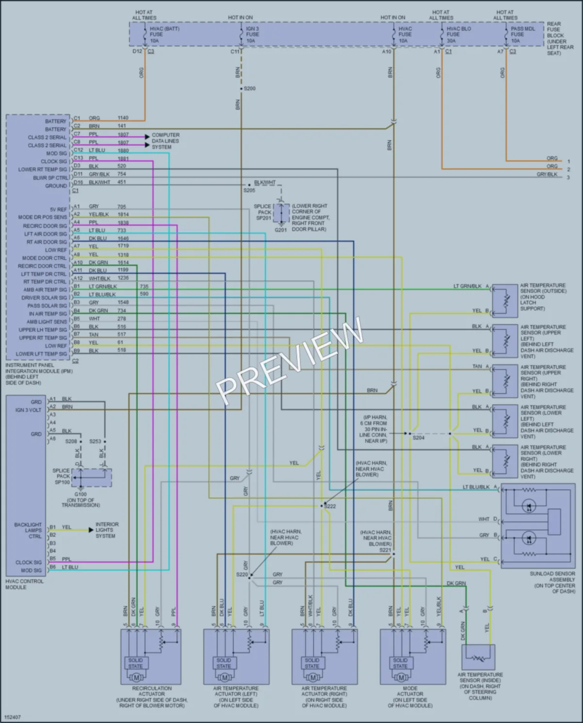 2002 Buick LeSabre Air Conditioning wiring diagram preview