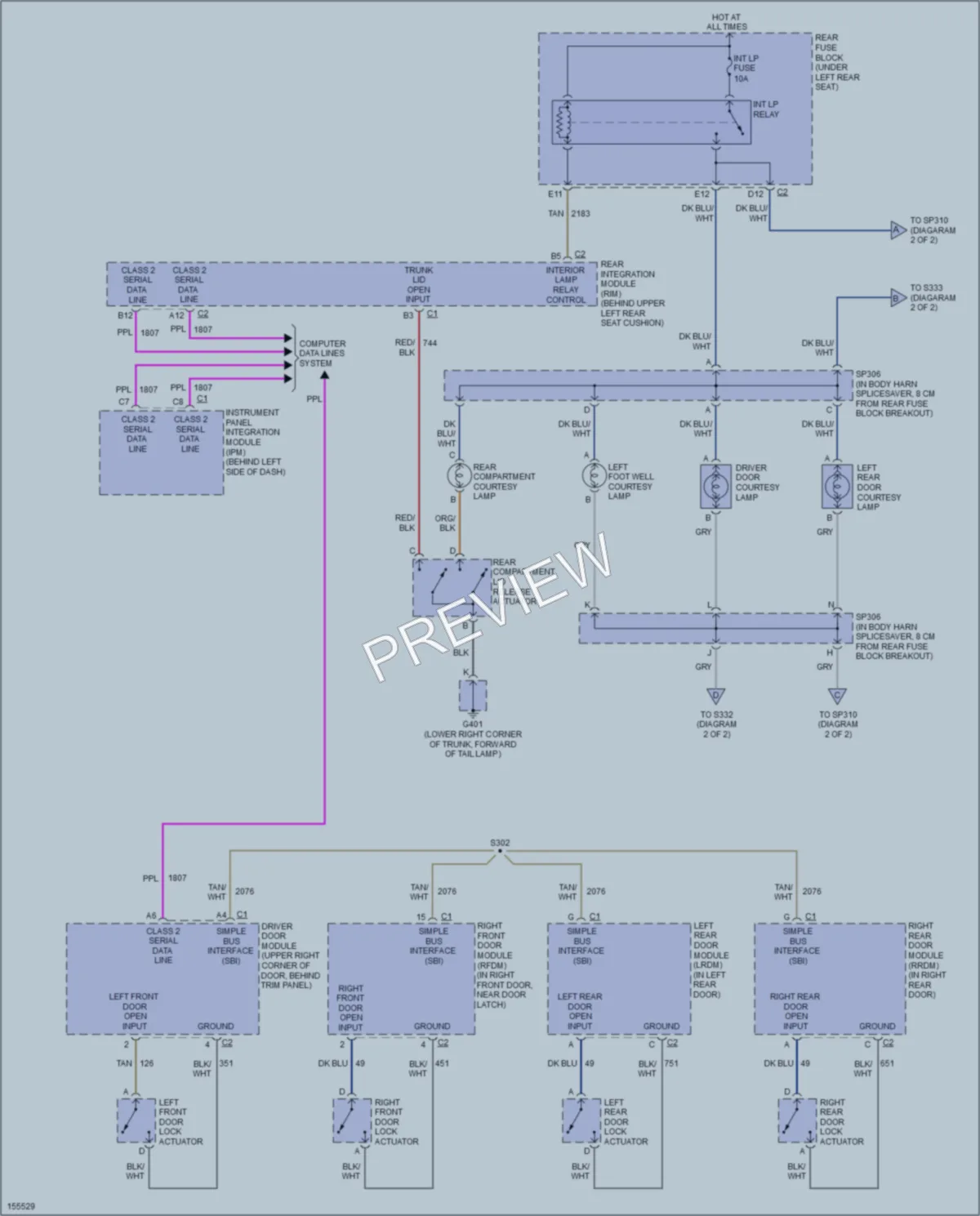 2002 Buick LeSabre Interior Lights wiring diagram preview
