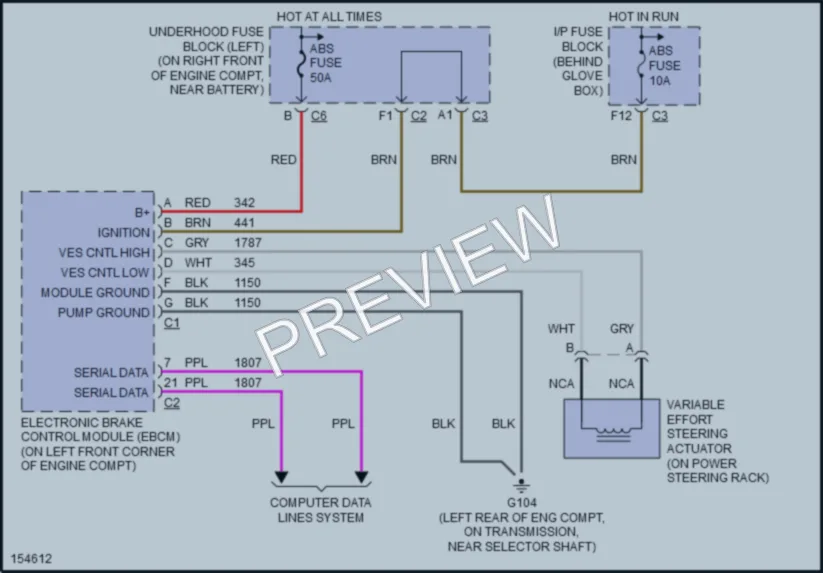 2002 Buick ParkAvenue Electronic Power Steering wiring diagram preview
