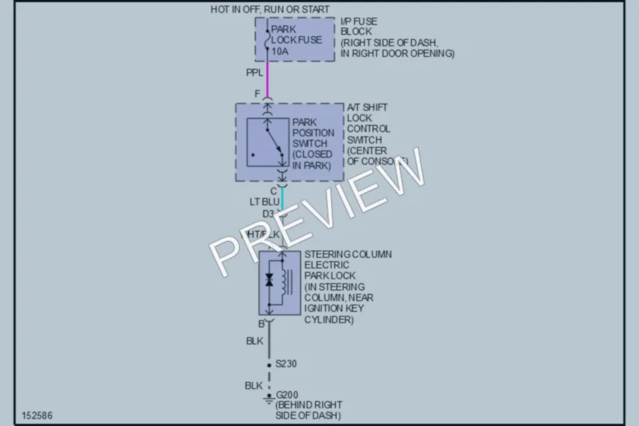 2002 Buick Regal Shift Interlocks wiring diagram preview