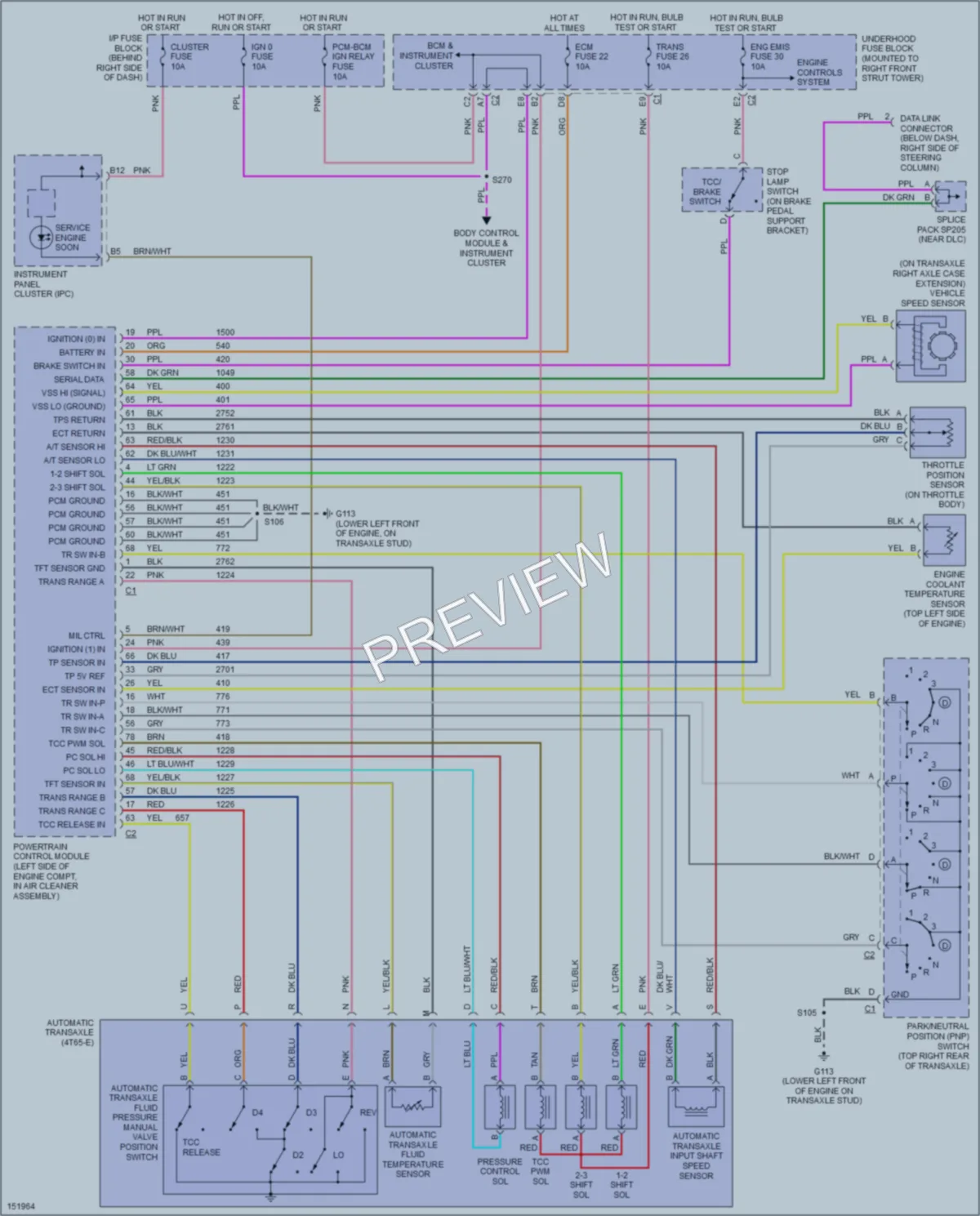 2002 Buick Regal Transmission wiring diagram preview