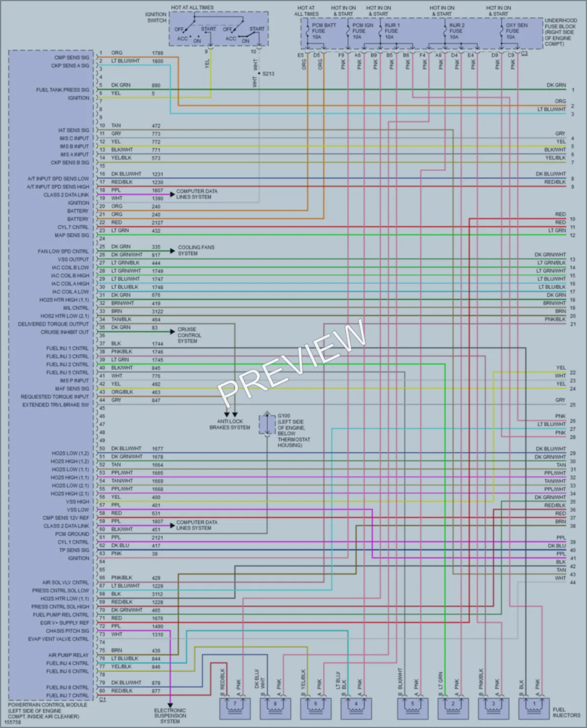 2002 Cadillac DeVille Engine Performance wiring diagram preview