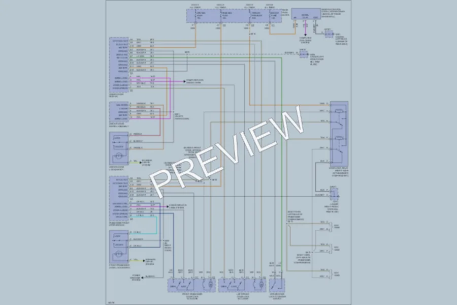 2002 Cadillac DeVille Power Door Locks wiring diagram preview