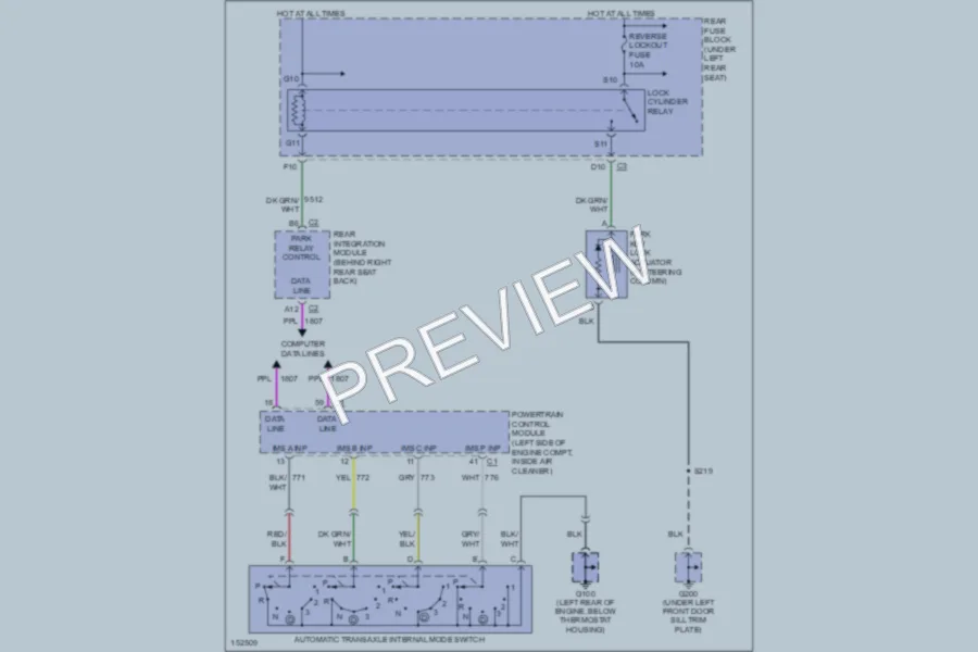 2002 Cadillac DeVille Shift Interlocks wiring diagram preview
