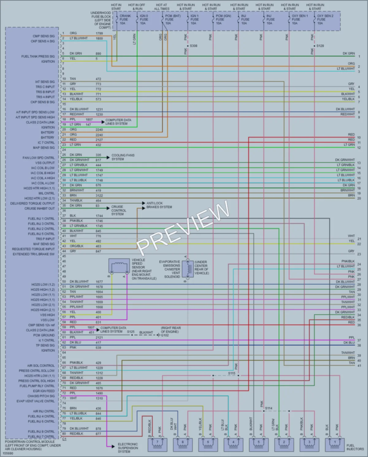 2002 Cadillac Eldorado Engine Performance wiring diagram preview