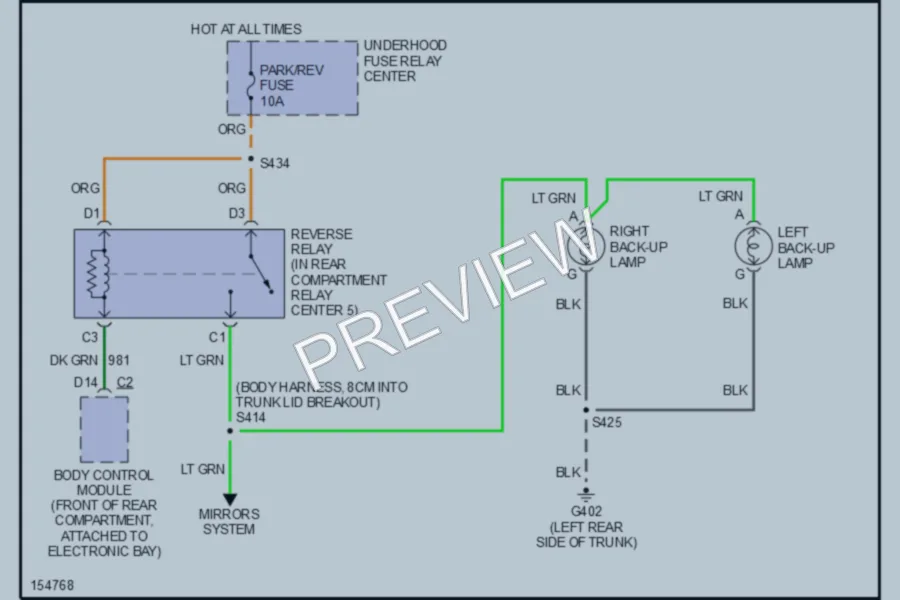 2002 Cadillac Eldorado Exterior Lights wiring diagram preview